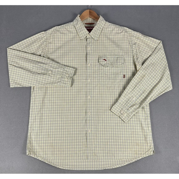 Simms Other - Simms Shirt Mens XL Yellow Green Vented Performance Fishing Beach Outdoor Camp